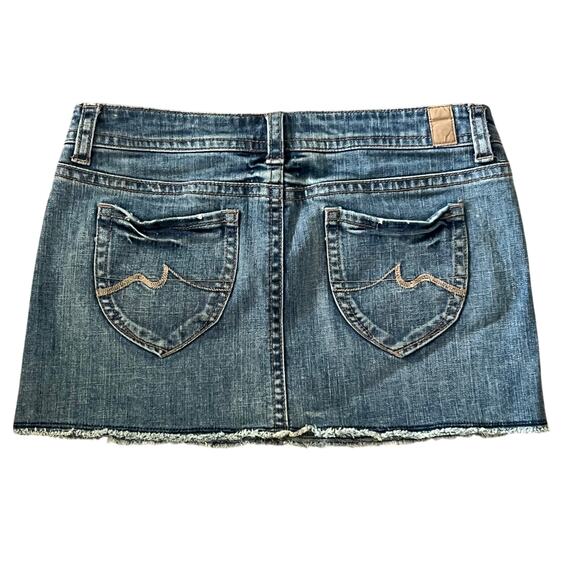Maurices Y2K Denim Micro Mini Skirt Women’s Size 7/8 Stretch Jean Skirt 13in - Picture 1 of 3